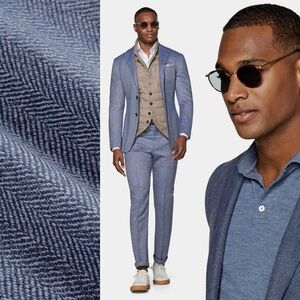 Suit Supply Light Blue Havana “SoHo” Suit 40S